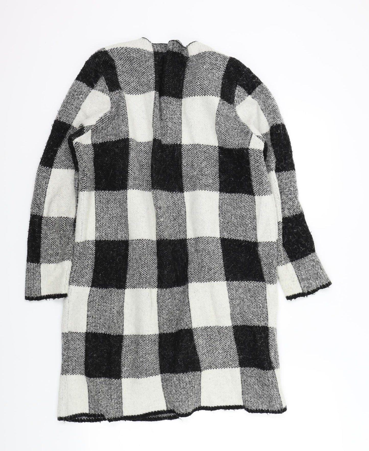 Primark Womens Black Check  Cardigan Jumper Size 6
