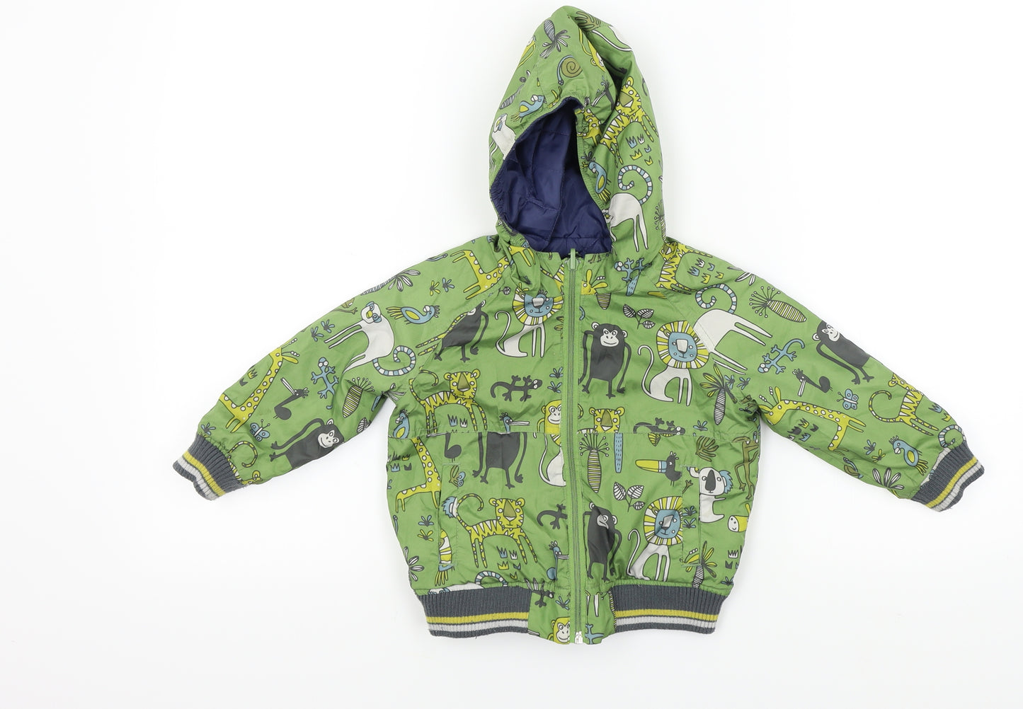 Mini Club Baby Green Colourblock  Basic Coat Coat Size 18-24 Months