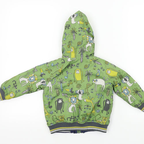 Mini Club Baby Green Colourblock  Basic Coat Coat Size 18-24 Months