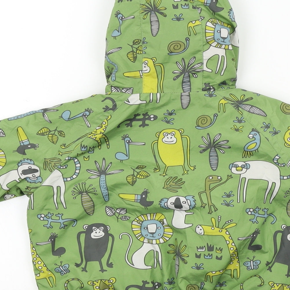Mini Club Baby Green Colourblock  Basic Coat Coat Size 18-24 Months