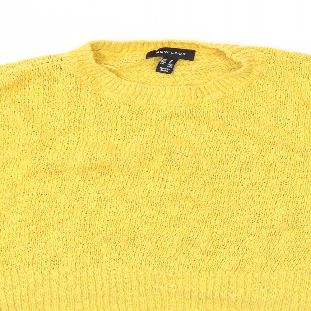 New Look Womens Yellow   Pullover Jumper Size M