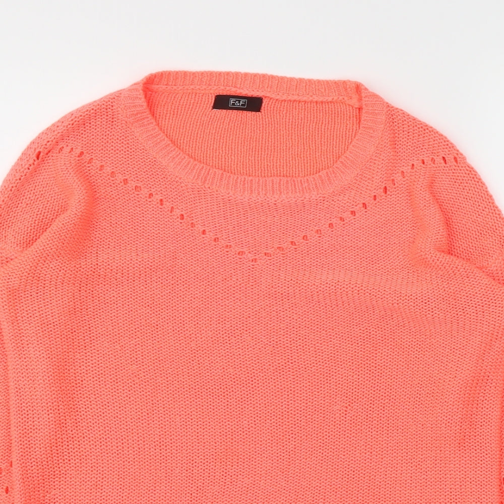 F&F Womens Pink   Pullover Jumper Size 10