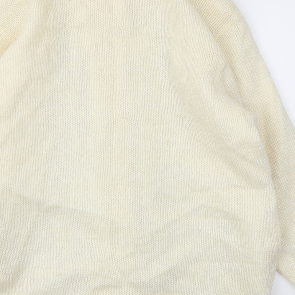 ABEL Womens Ivory Floral  Cardigan Jumper One Size