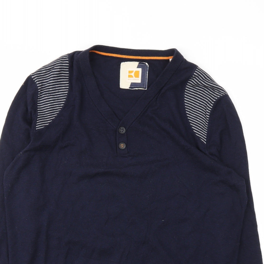 HUGO BOSS Mens Blue   Pullover Sweatshirt Size L