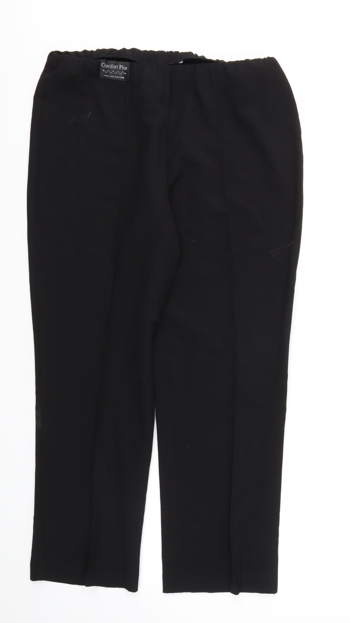 Mia Moda Womens Black   Trousers  Size 14 L28 in - Stretch waistband