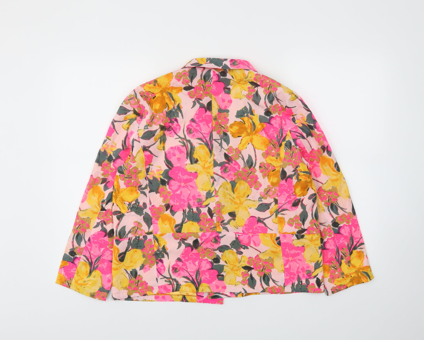 River Island Womens Pink Floral  Jacket Blazer Size 14