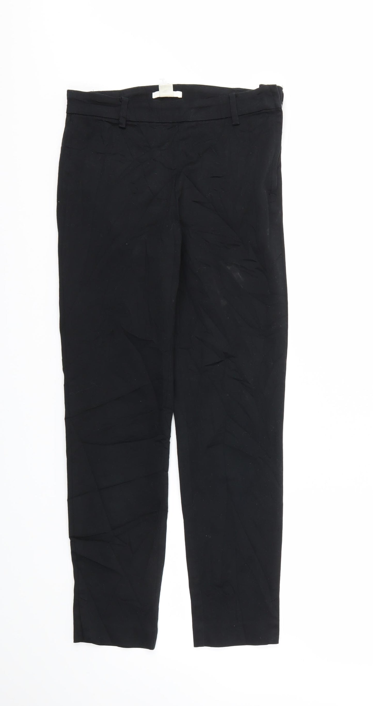 H&M Womens Black   Trousers  Size 6 L26 in