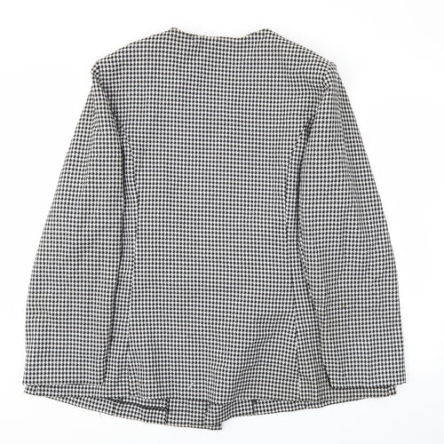 SWEET Womens Black Check  Jacket Blazer Size 18