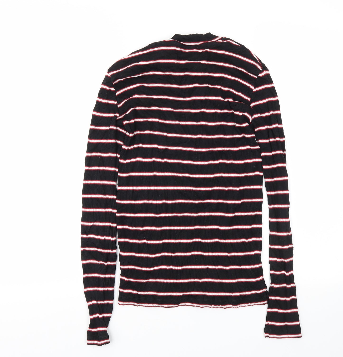 Scotch & Soda Womens Black Striped  Basic T-Shirt Size S