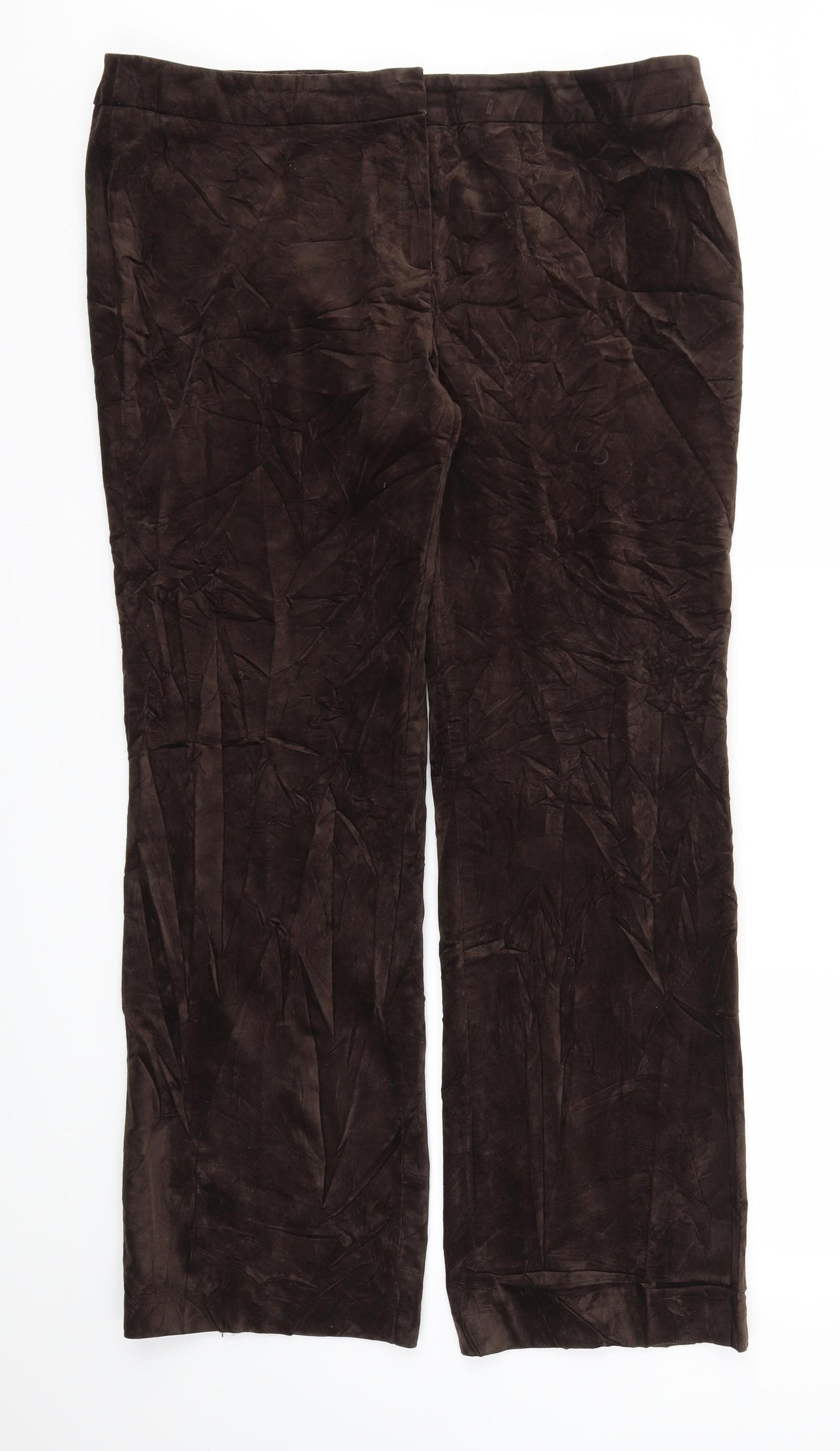 M&S Womens Brown   Trousers  Size 18 L30 in