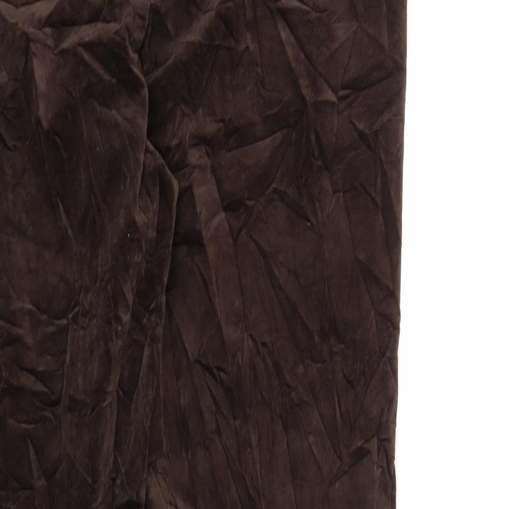 M&S Womens Brown   Trousers  Size 18 L30 in
