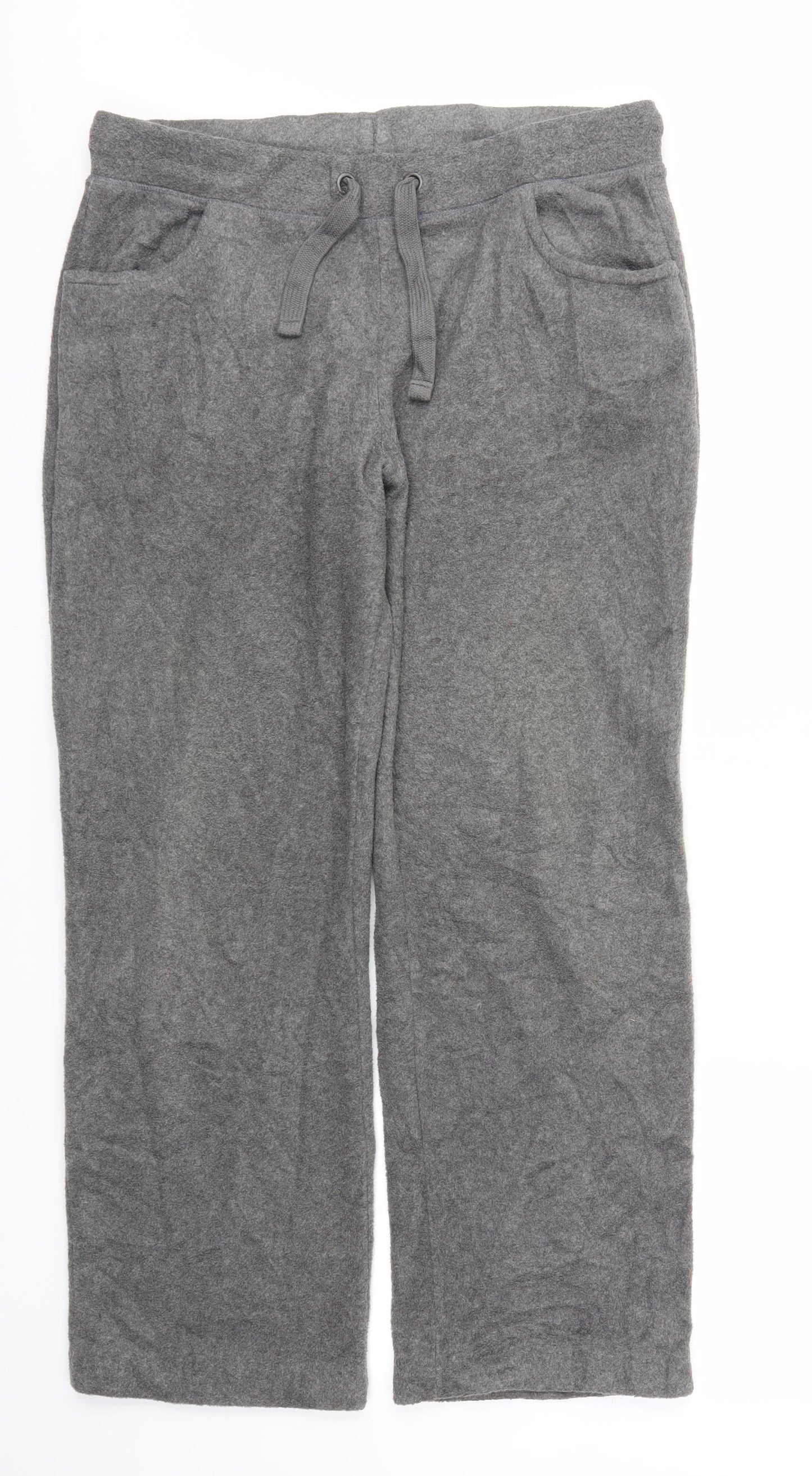 M&S Womens Grey   Jogger Trousers Size 16 L29 in - Stretch waistband