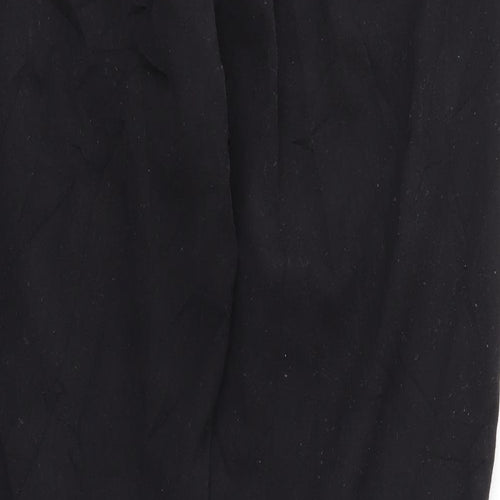 M&S Womens Black Houndstooth  Trousers  Size 18 L31 in