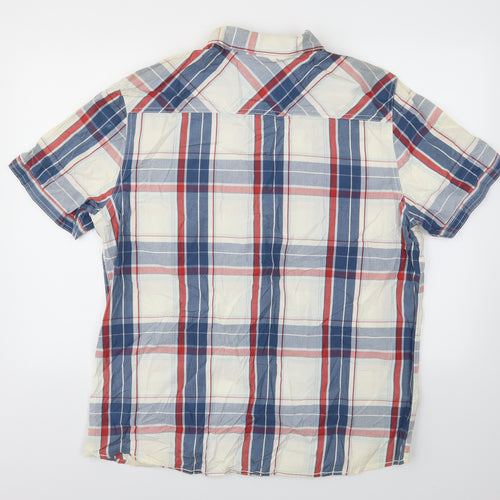 South Dean Street Mens Multicoloured Check   T-Shirt Size XL