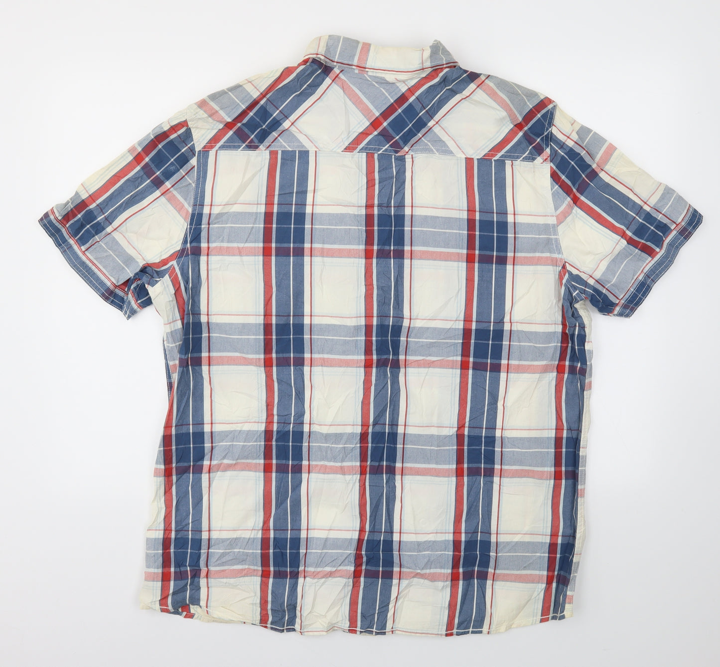 South Dean Street Mens Multicoloured Check   T-Shirt Size XL