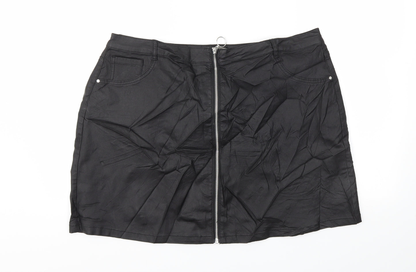 DENIM &CO  Womens Black   A-Line Skirt Size 20