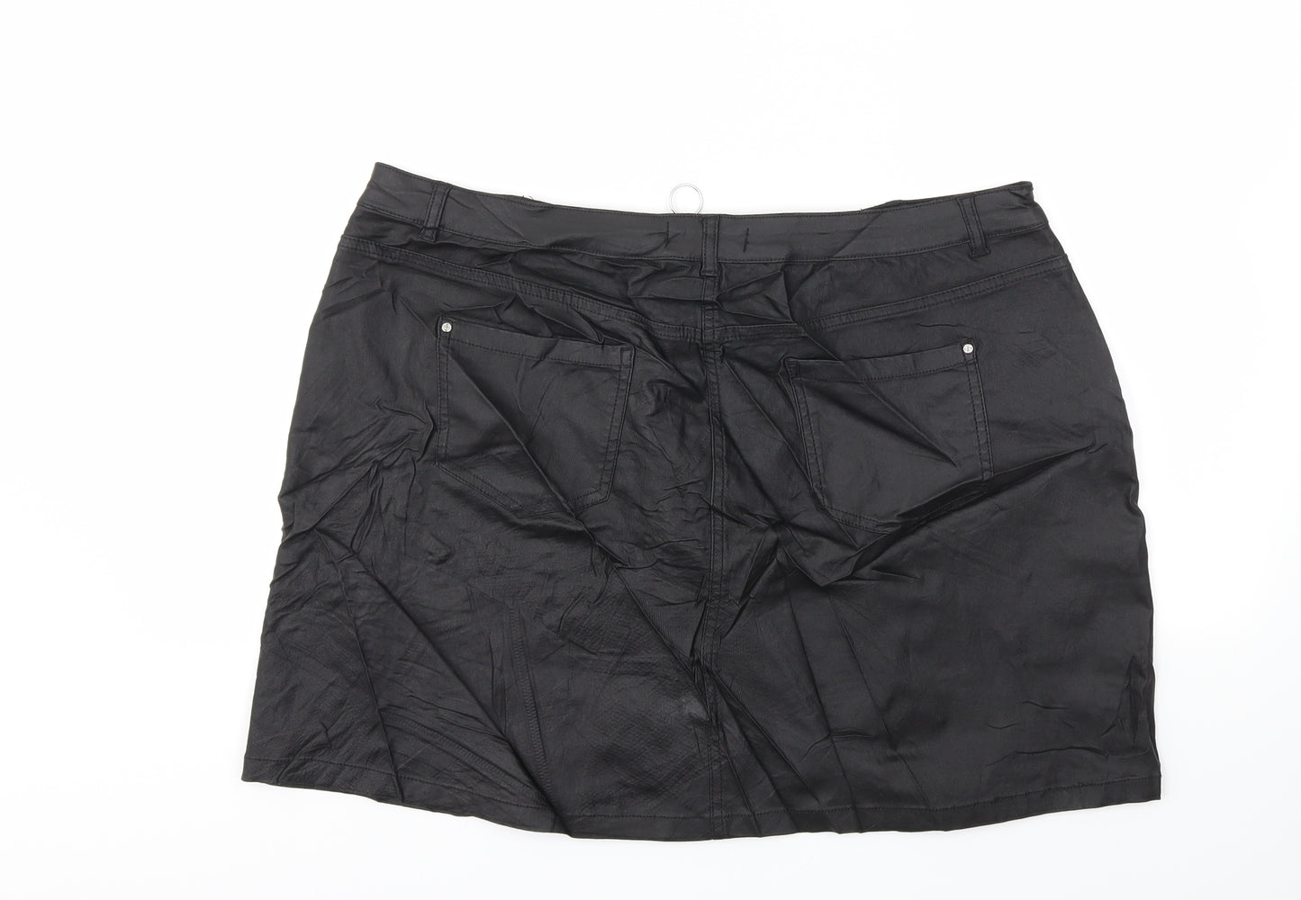 DENIM &CO  Womens Black   A-Line Skirt Size 20