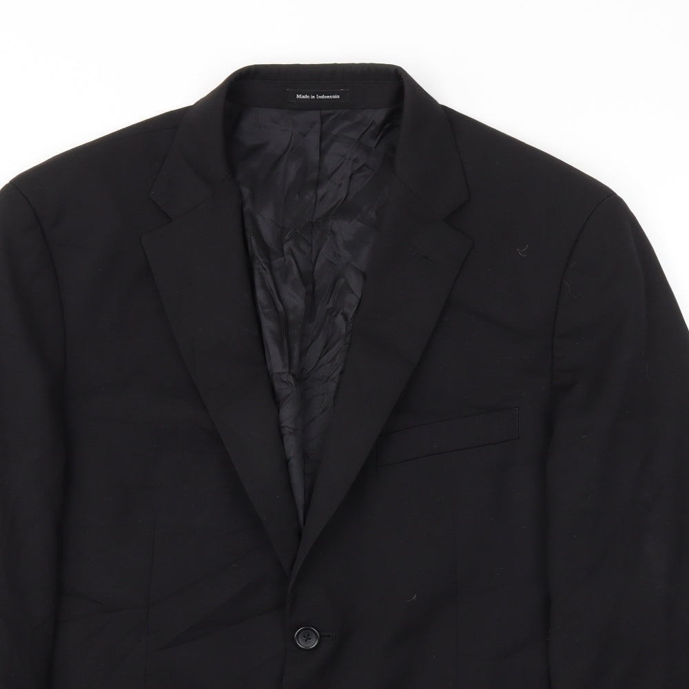 Pronto Uomo Mens Black   Jacket Blazer Size 42