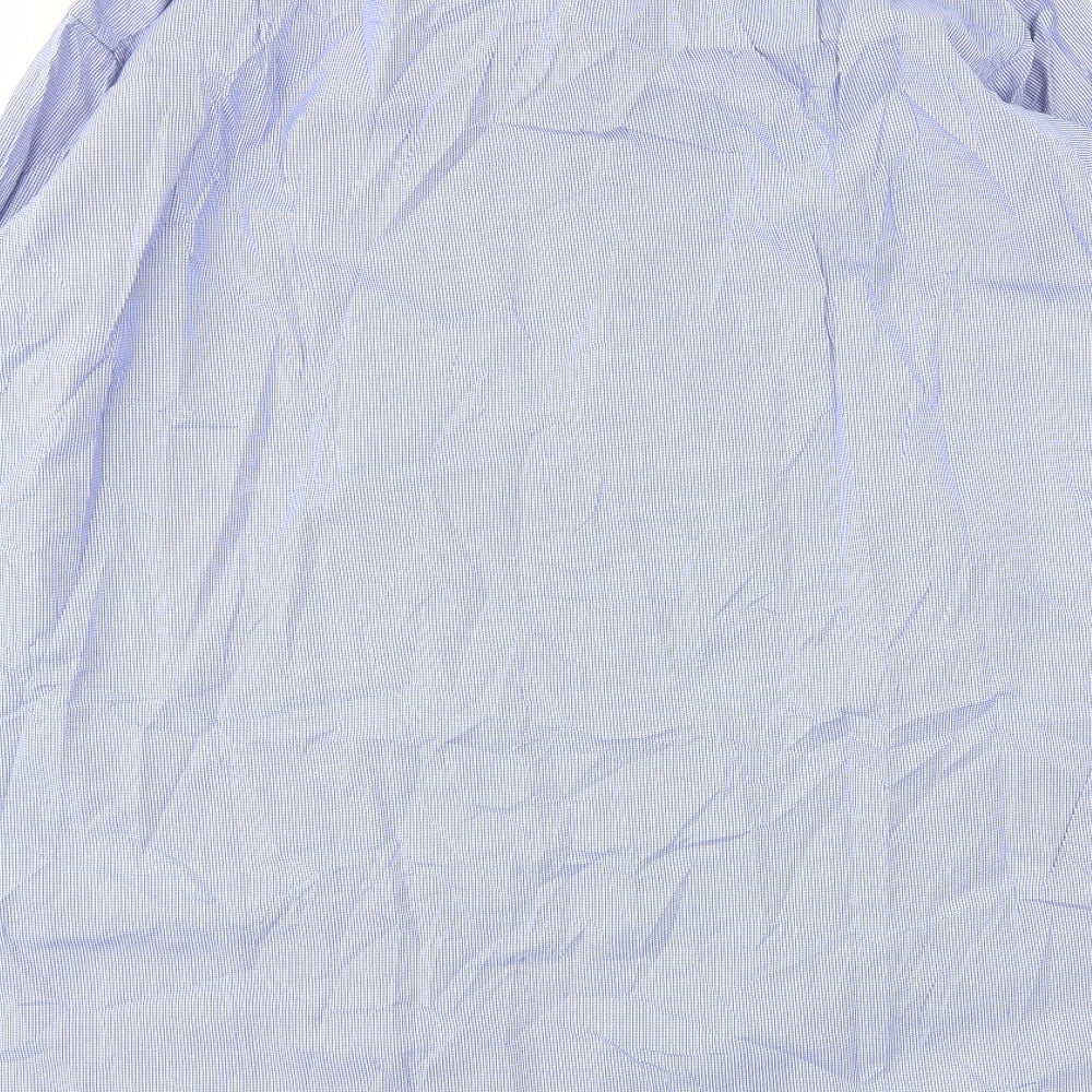 PINK Mens Blue    Dress Shirt Size 17