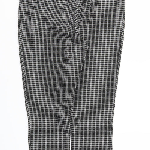 Per Una Womens Black Check  Trousers  Size 14 L26 in