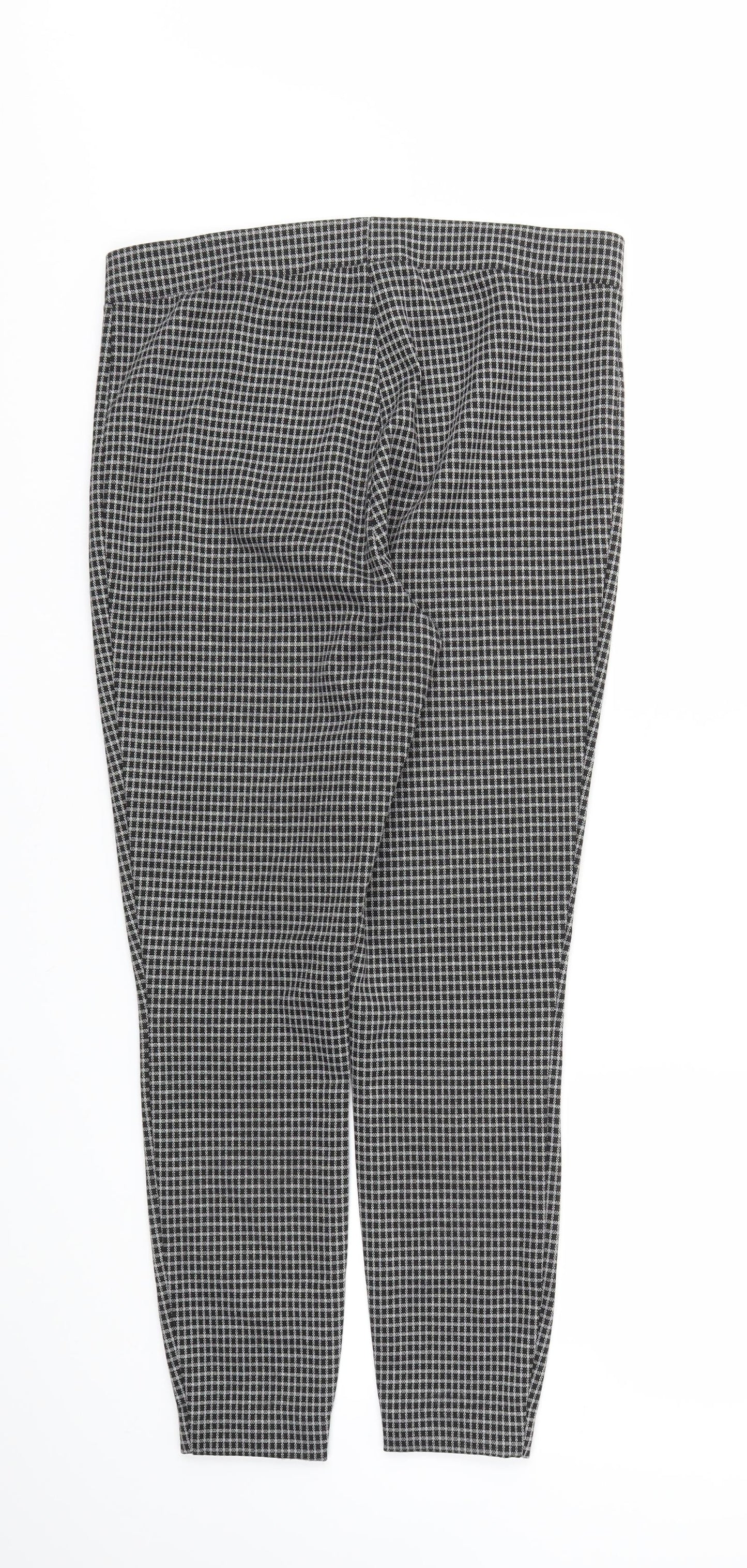 Per Una Womens Black Check  Trousers  Size 14 L26 in