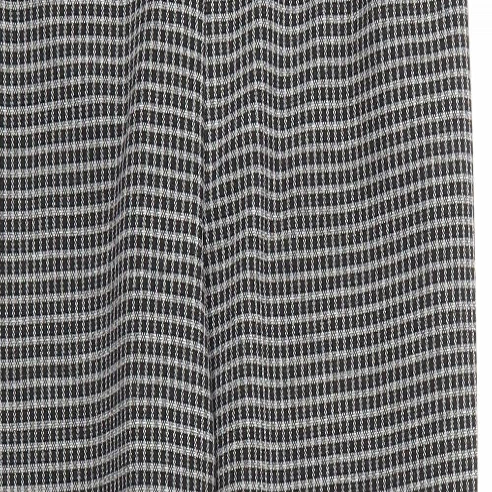 Per Una Womens Black Check  Trousers  Size 14 L26 in