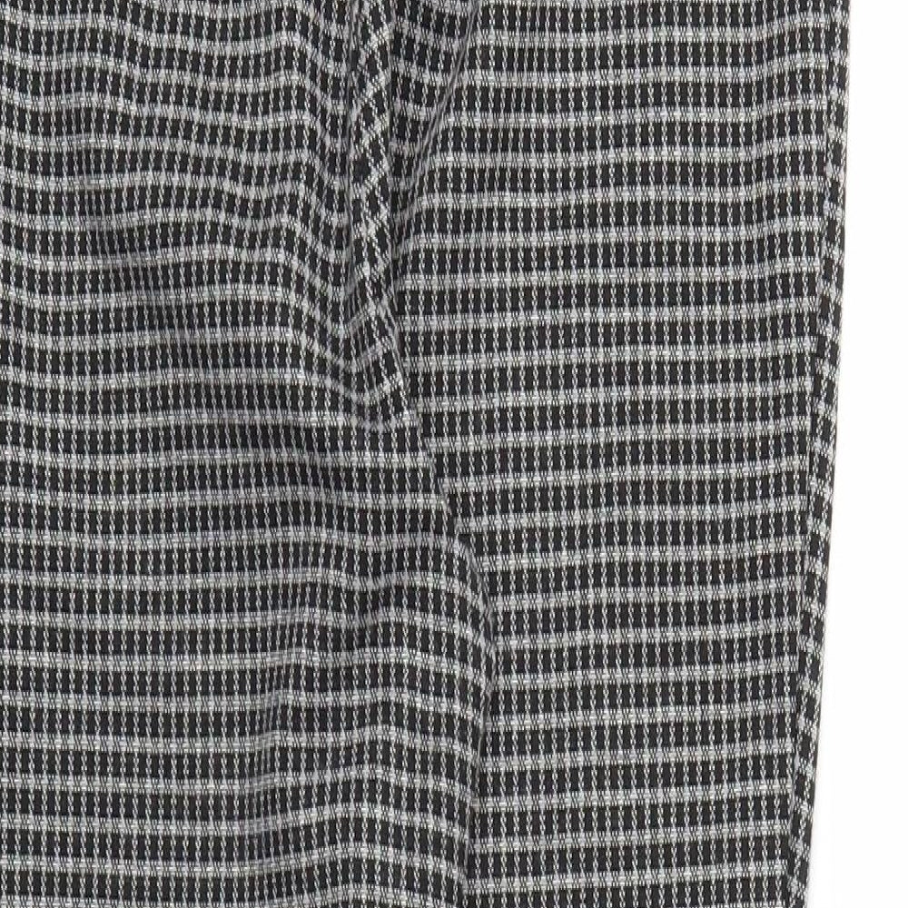 Per Una Womens Black Check  Trousers  Size 14 L26 in