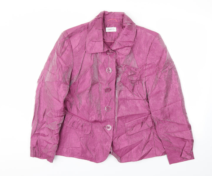 Gelco Womens Pink   Jacket Blazer Size 16