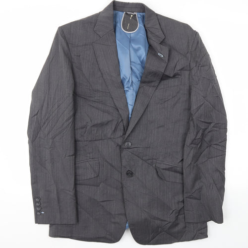 Preworn Mens Grey Houndstooth  Jacket Blazer Size 40