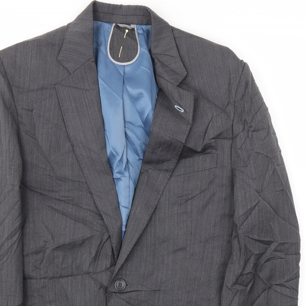 Preworn Mens Grey Houndstooth  Jacket Blazer Size 40