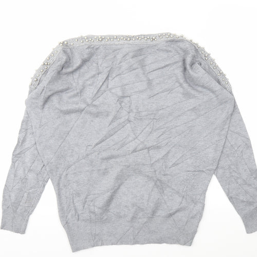 Quiz Womens Grey   Pullover Jumper Size M