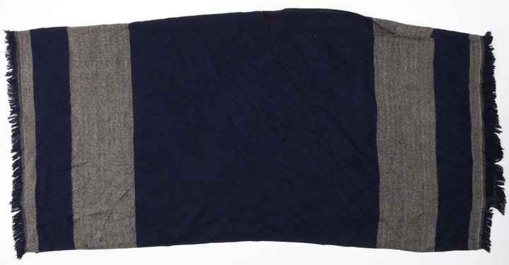 Preworn Womens Blue Striped Shawl/Wrap - poncho