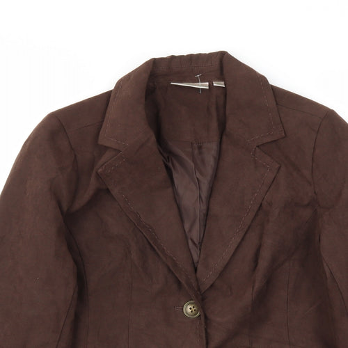 Studio Works Womens Brown   Jacket Blazer Size 10