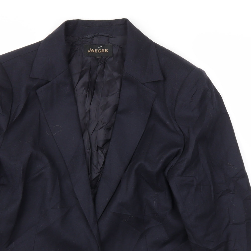 Jaeger Womens Blue   Jacket Blazer Size 16