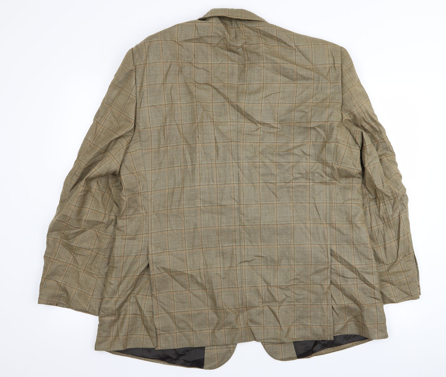 brook tavern Mens Beige Check  Jacket Blazer Size 44