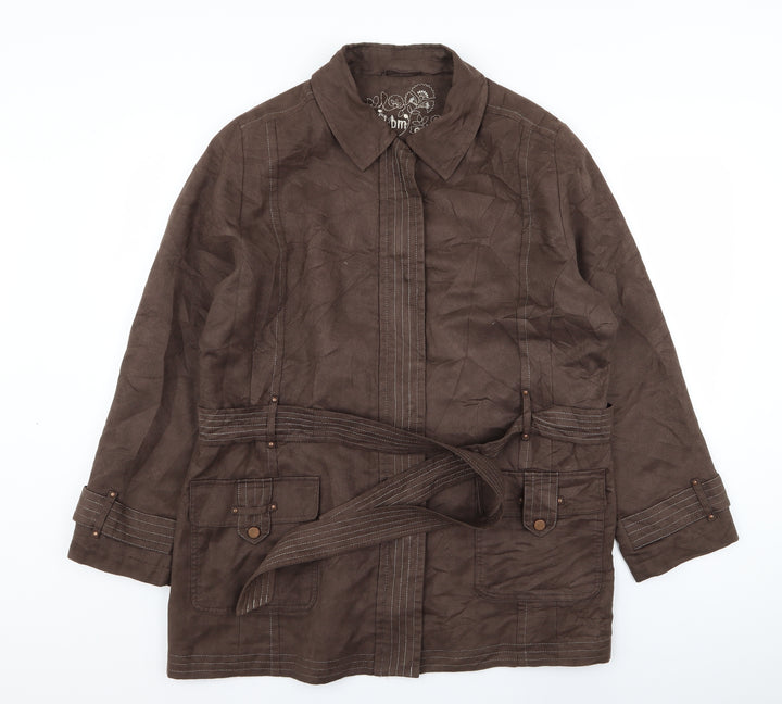 BM Womens Brown Jacket Coat Size L