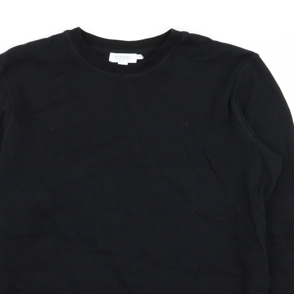 Sunspel Mens Black   Pullover Jumper Size M