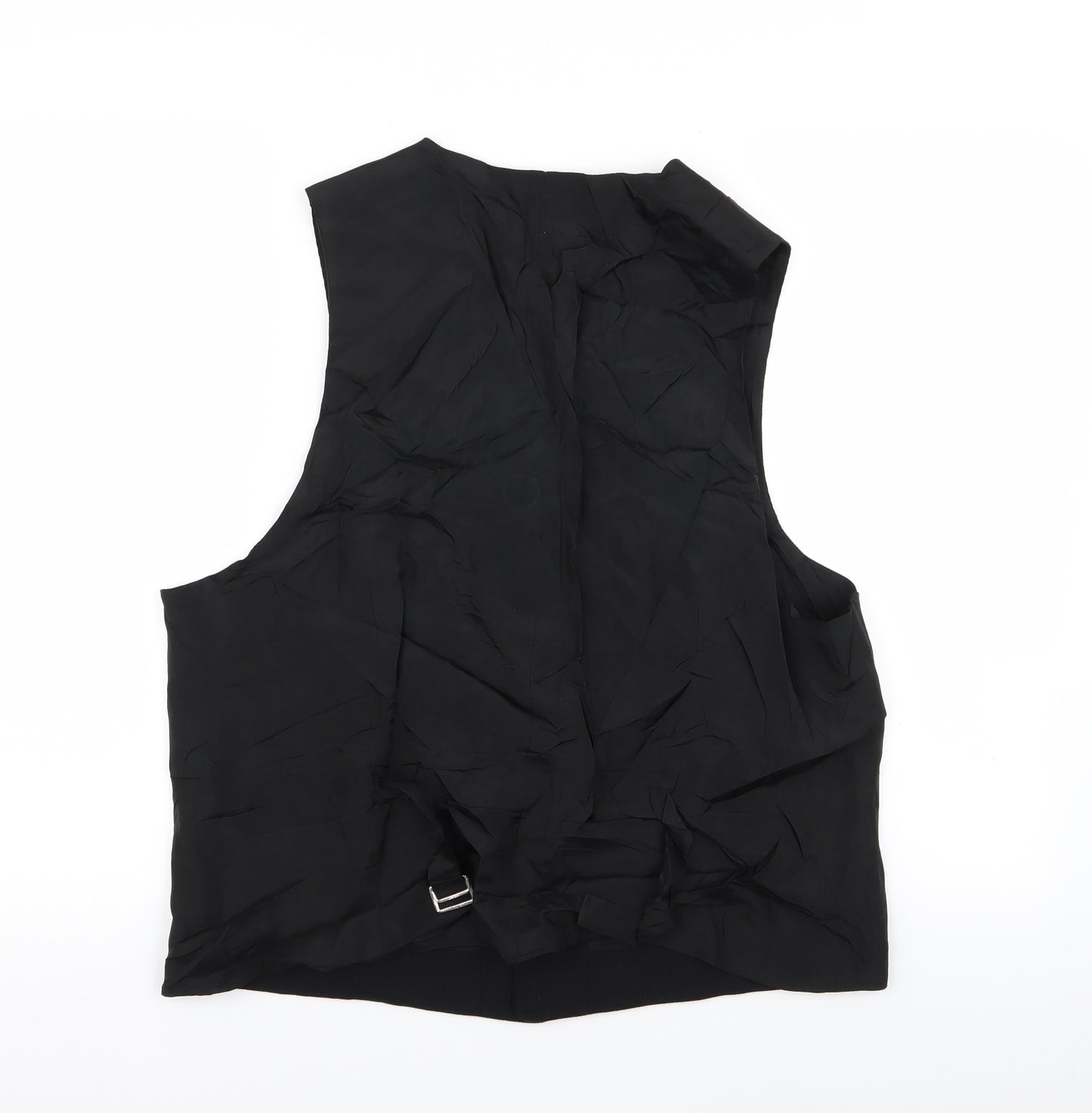 Preworn Mens Black   Jacket Suit Waistcoat Size 34