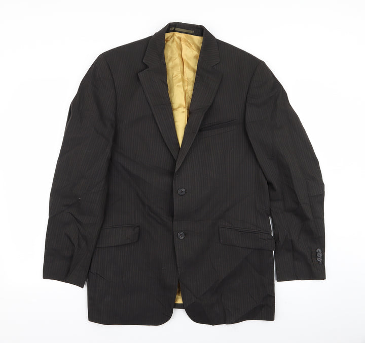 hugo james Mens Black Striped Jacket Blazer Size 40