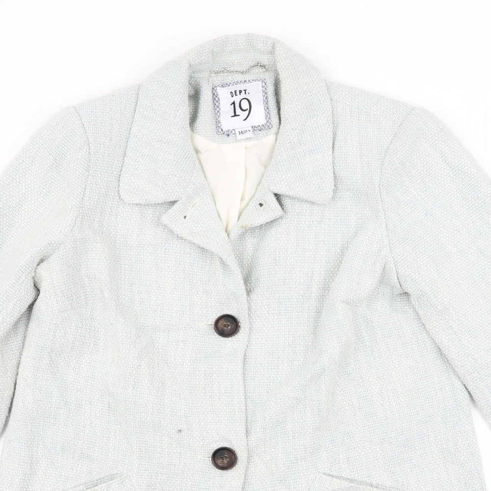 dept 19 Womens Blue   Jacket Blazer Size 14