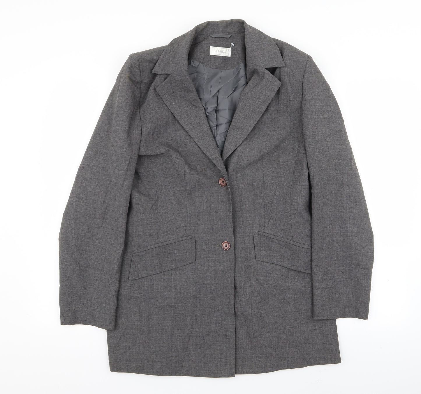Classic Womens Grey   Jacket Blazer Size 12