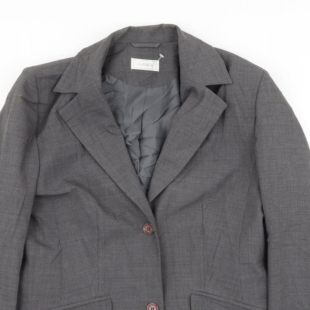 Classic Womens Grey   Jacket Blazer Size 12