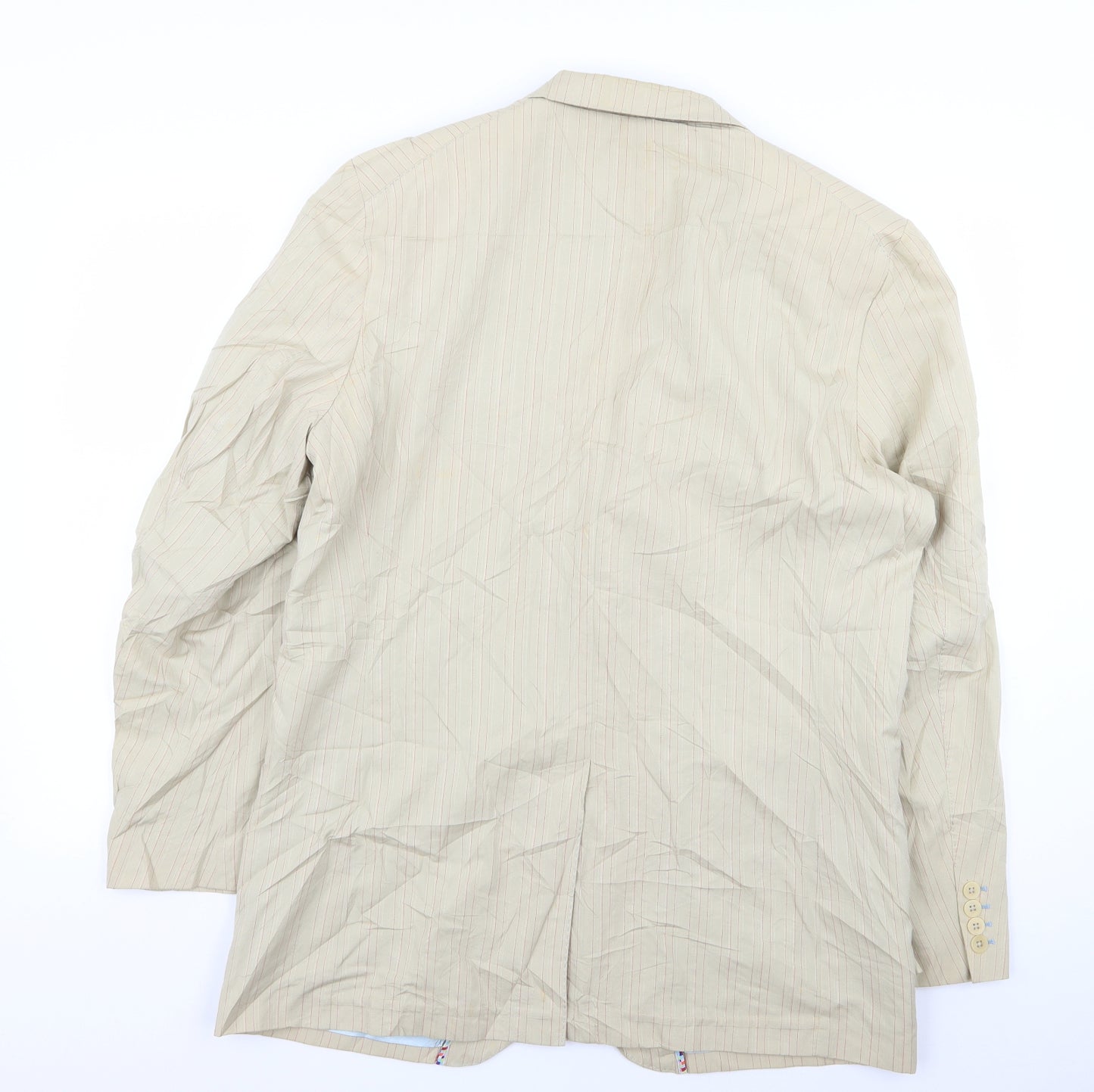 Penguin Mens Beige Striped  Jacket Blazer Size XL