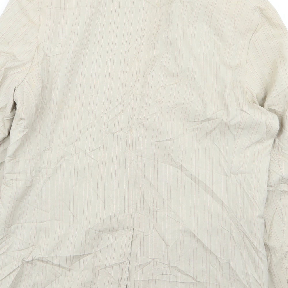Penguin Mens Beige Striped  Jacket Blazer Size XL