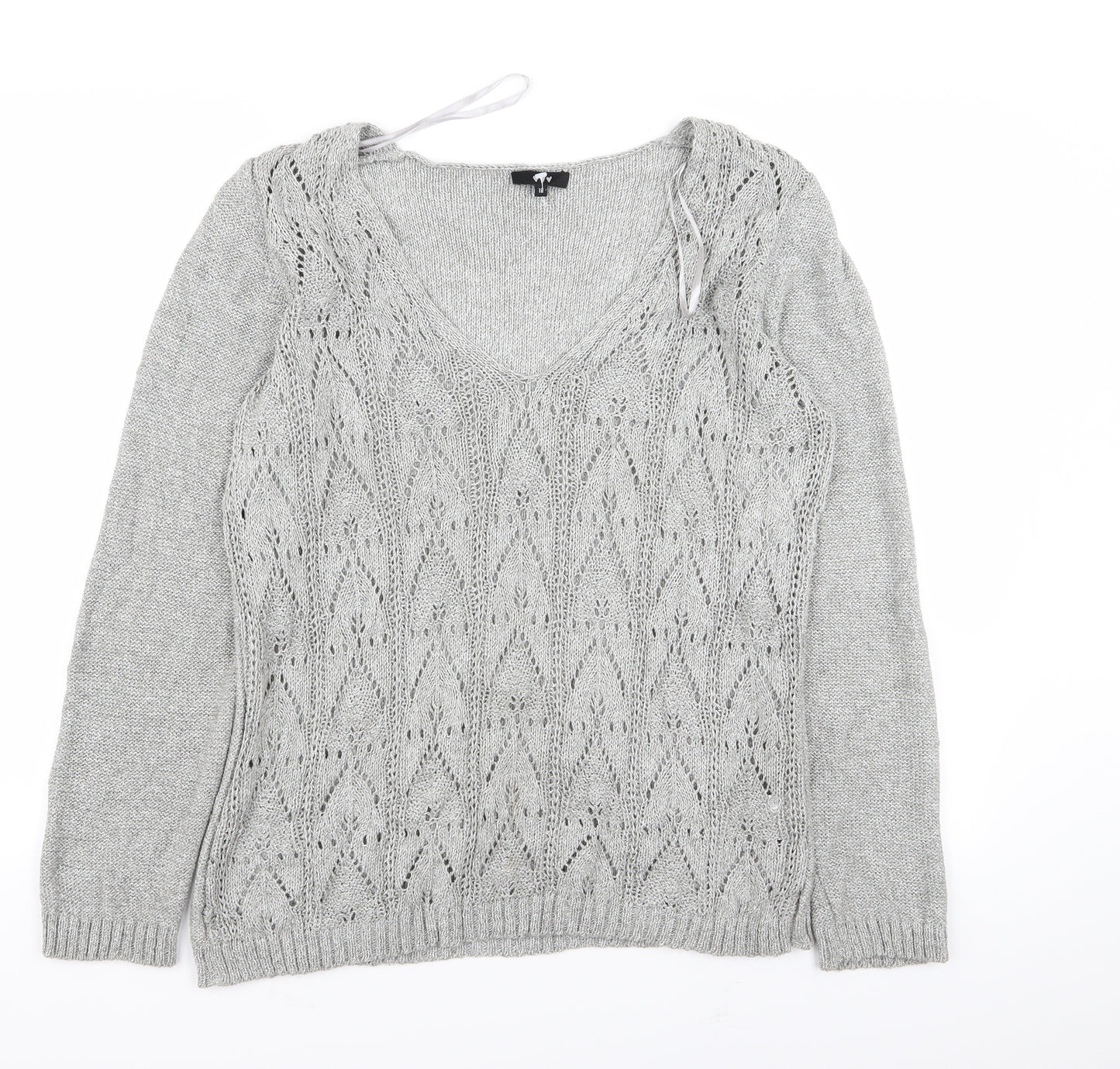 Per Una Womens Grey   Pullover Jumper Size 18