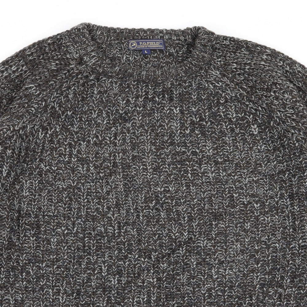 PG field Mens Grey   Pullover Jumper Size L