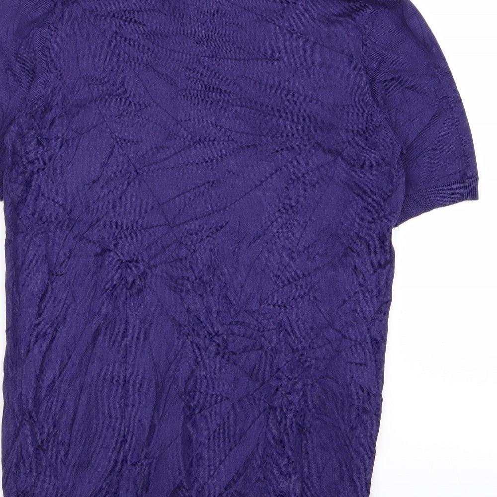 Dorothy Perkins Womens Purple Floral  Basic T-Shirt Size 10