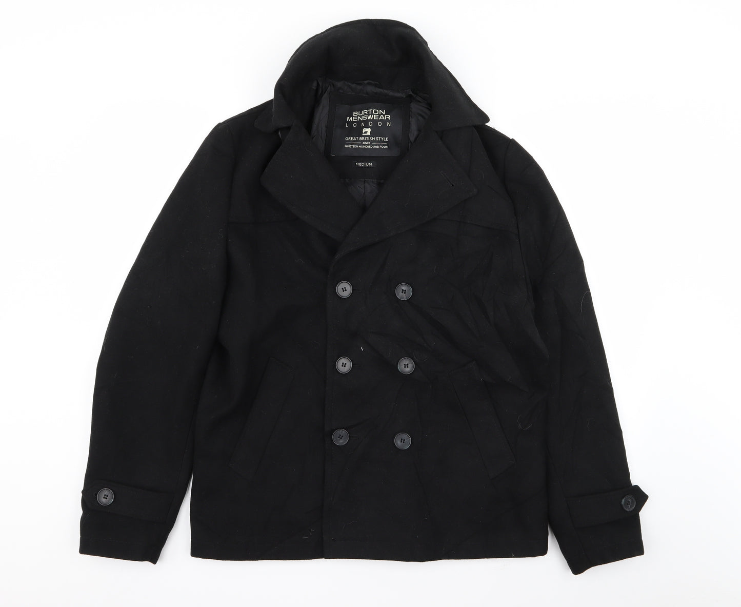 burton menswear Mens Black   Jacket Coat Size M