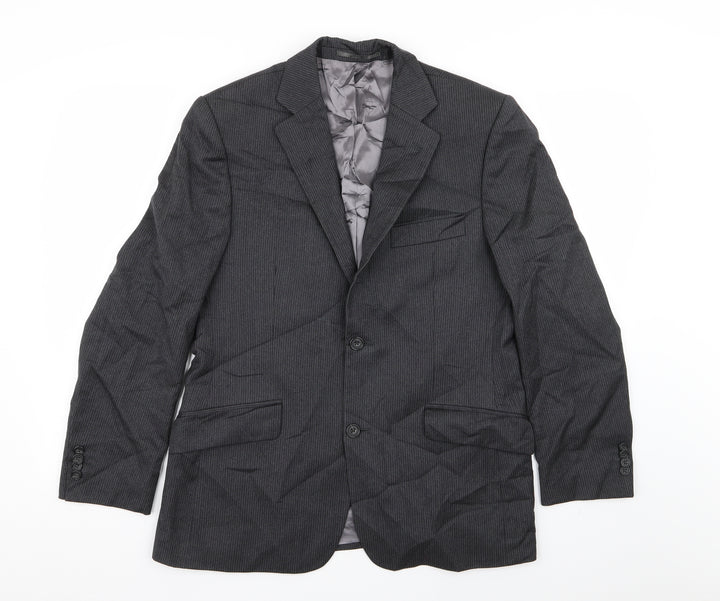 Paul Costelloe Mens Grey Striped Jacket Blazer Size 38