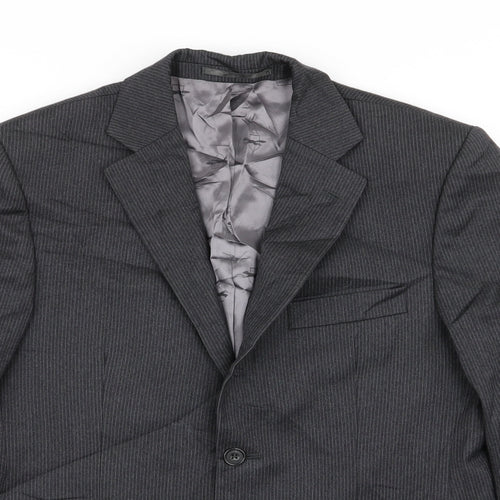 Paul Costelloe Mens Grey Striped  Jacket Blazer Size 38
